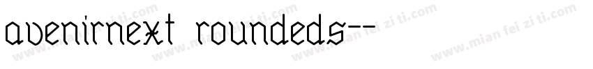 avenirnext roundeds-字体转换